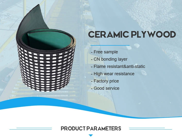 Ceramic Pulley Lagging Rubber Sheet with Cn Layer
