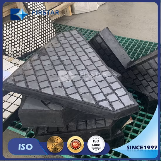  Venda imperdível!  Revestimento de desgaste de aço compósitos de borracha de cerâmica endurecida com zircônia (ZTA)